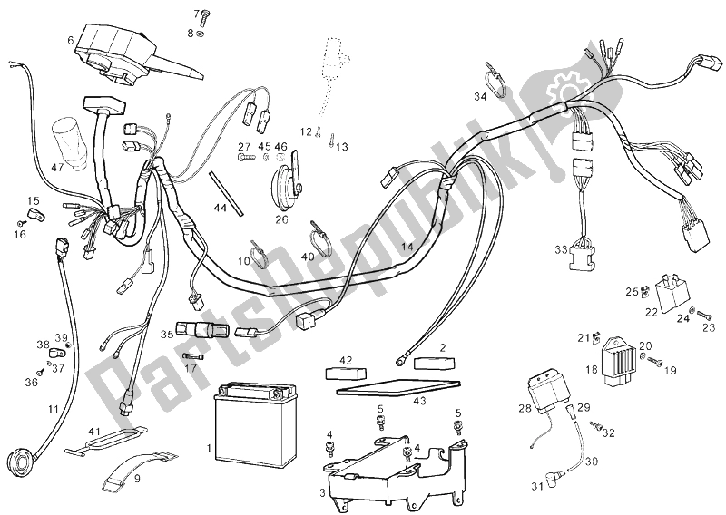 Toutes les pièces pour le Système électrique du Derbi Senda 50 SM DRD PRO E2 2005