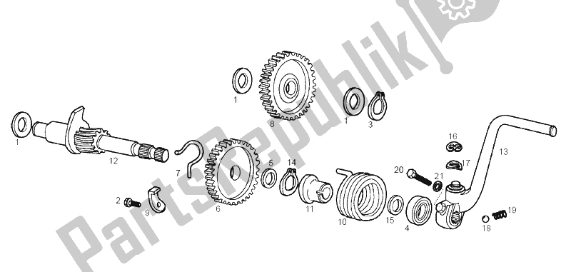 Todas las partes para Montaje De Arranque de Derbi Senda 50 SM DRD Racing E2 3A Edicion 2004