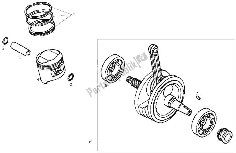 Toutes les pièces pour le Piston du Derbi Cross City 125 4T E3 2007