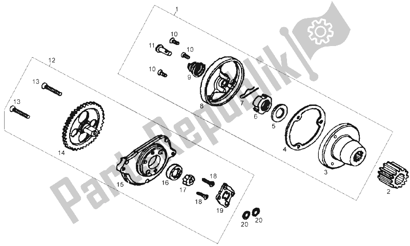 Toutes les pièces pour le La Pompe à Huile du Derbi Senda 125 R 4T E2 Baja 2006