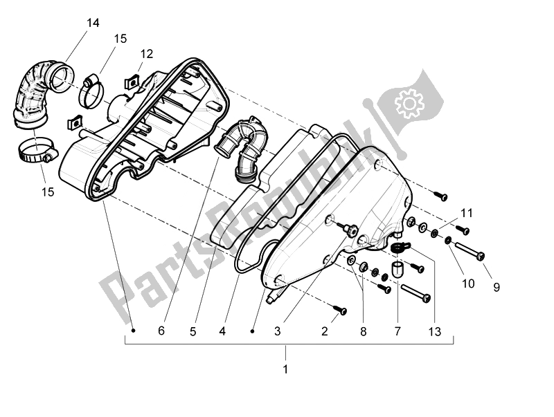 Todas las partes para Filtro De Aire de Derbi Boulevard 100 CC 4T 2010