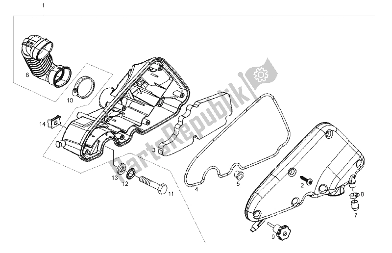 Tutte le parti per il Filtro Dell'aria del Derbi Boulevard 50 CC 4T E2 25 KMH 2009