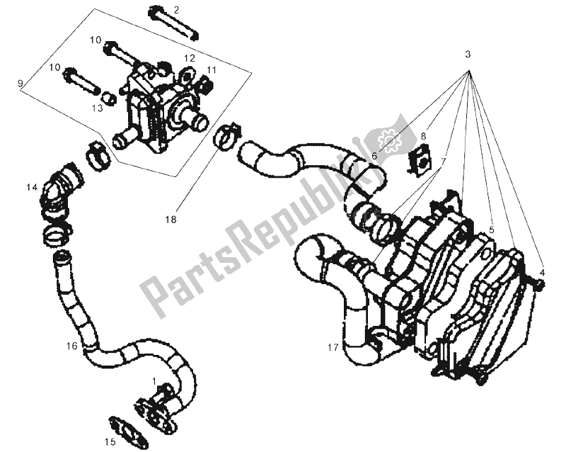 All parts for the Secondary Air of the Derbi GP1 250 CC E2 3 VER 2006