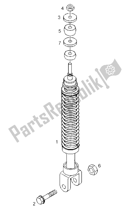 Todas las partes para Amortiguador de Derbi Boulevard 50 CC 4T E2 25 KMH 2009