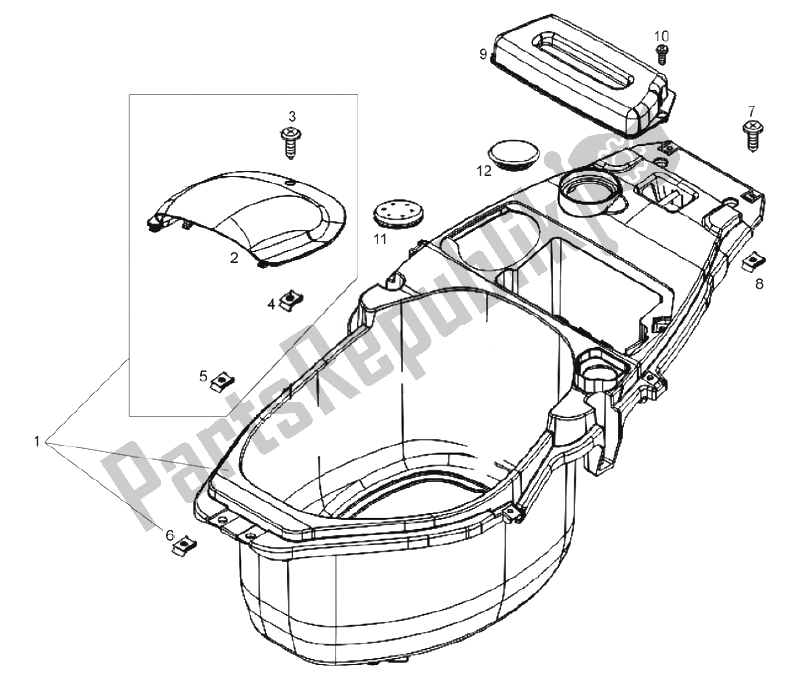 All parts for the Number Plate Support (3) of the Derbi Boulevard 125 CC 4T E3 2008