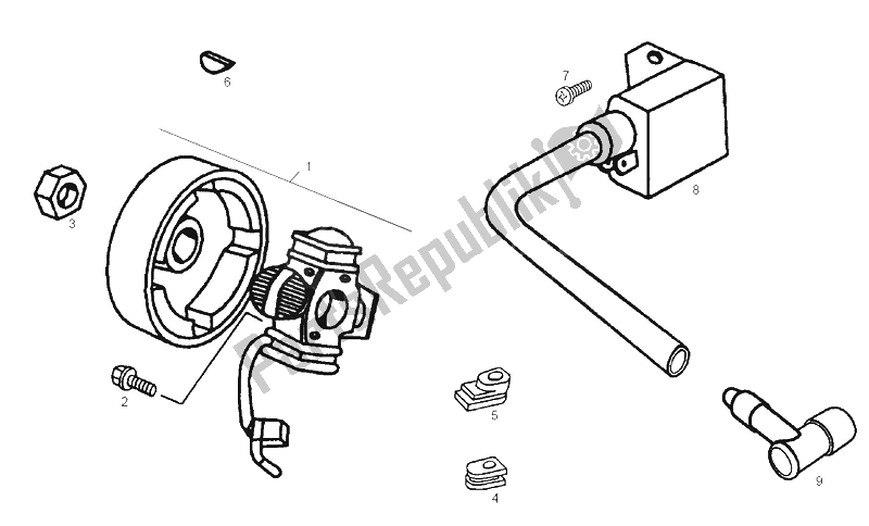 All parts for the Cdi Magneto Assy of the Derbi Variant Revolution E2 50 2004