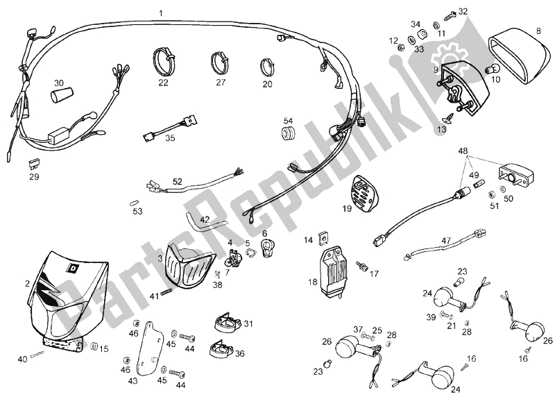 Toutes les pièces pour le Système électrique du Derbi Senda 50 SM X Trem E2 3 VER 2008