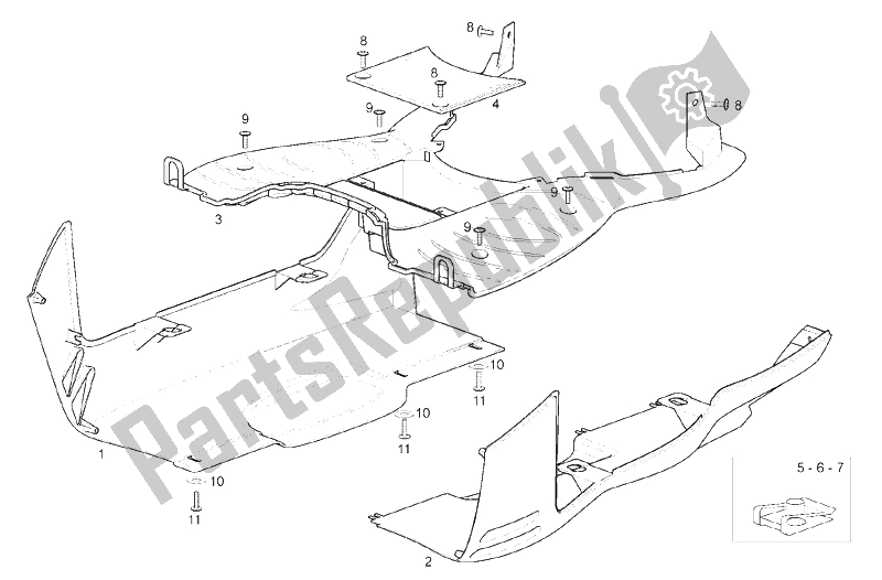 All parts for the Frame (3) of the Derbi Rambla 125 CC 250 E3 2007