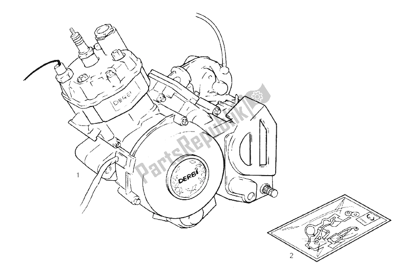 All parts for the Engine of the Derbi Senda 50 R X Race E2 3A Edicion 2005