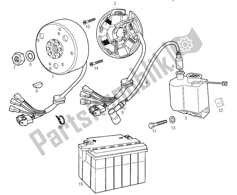 All parts for the Cdi Magneto Assy of the Derbi Senda 50 R Export Market 2000