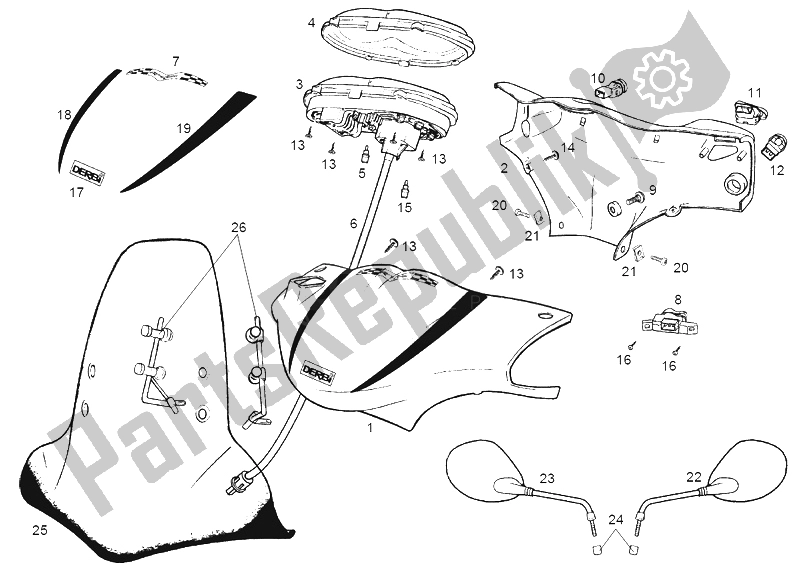 Toutes les pièces pour le Instruments du Derbi Atlantis LC 50 1999