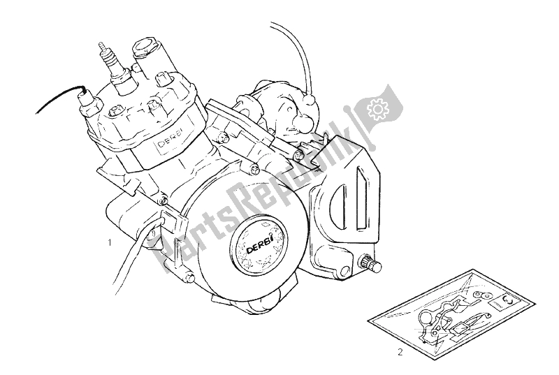 All parts for the Engine of the Derbi Senda 50 R X Trem E2 2 Edicion 2005