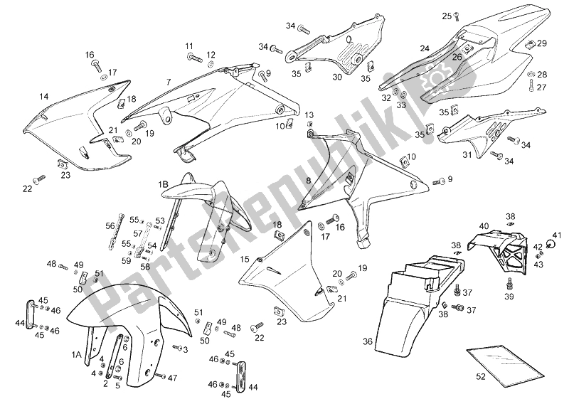 All parts for the Frame of the Derbi Senda 50 HYP DRD EVO E2 2008