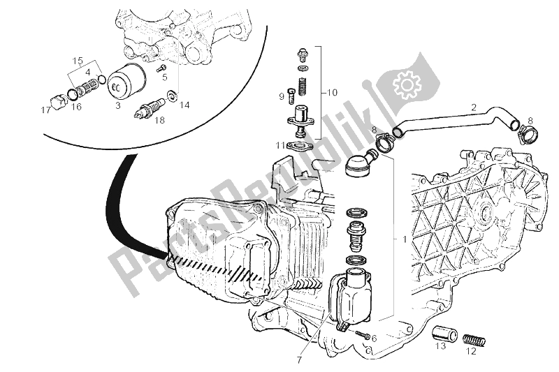 Todas las partes para Filtro De Aceite de Derbi Boulevard 125 150 CC E2 2004