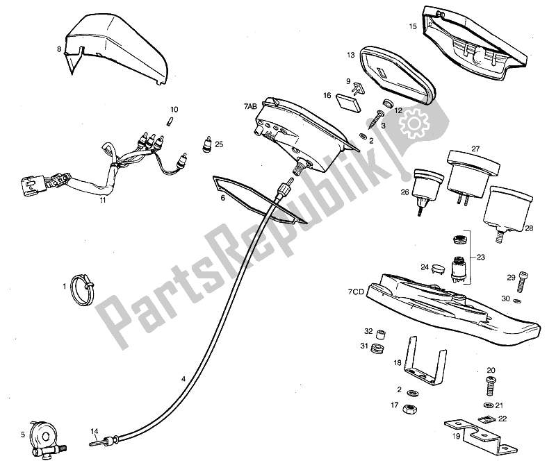 All parts for the Instruments of the Derbi Variant Start Sport 50 1999