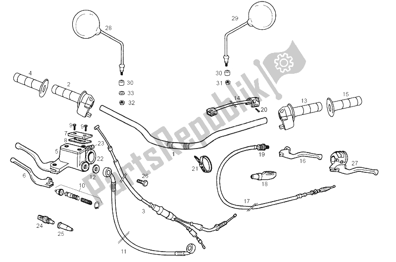 Toutes les pièces pour le Guidon - Commandes du Derbi Senda 50 R X Race E2 2004