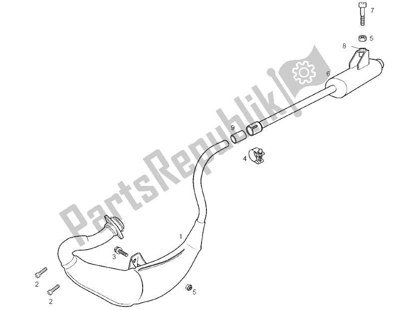 Toutes les pièces pour le Unité D'échappement du Derbi GPR 50 R E2 Replica 2 VER 2008