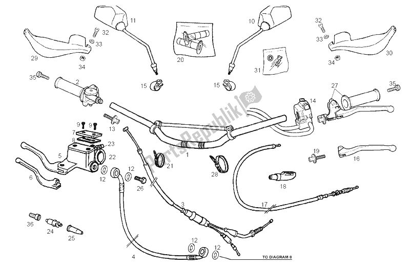 Todas las partes para Manillar - Controles de Derbi Senda 50 SM DRD Racing LTD Edition E2 2006