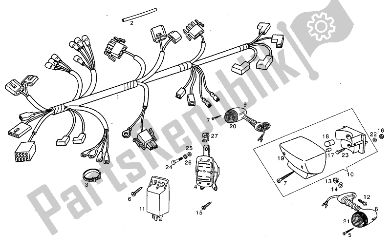 All parts for the Rear Lights of the Derbi Variant Revolution 50 1998