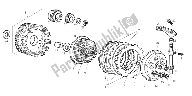 Toutes les pièces pour le Embrayage du Derbi Senda 50 SM DRD 2A Edicion 2003