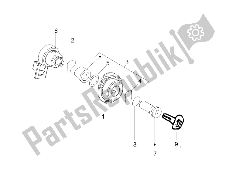All parts for the Locks of the Derbi Sonar 50 2T 2009