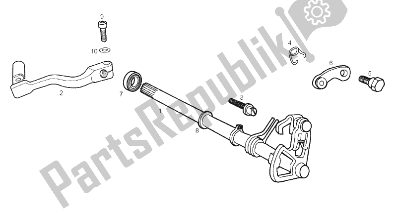 All parts for the Selector of the Derbi Senda 50 SM X Race E2 4 Edicion 2006