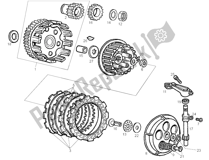 Toutes les pièces pour le Embrayage du Derbi GPR 50 Replica E2 2A Edicion 2005