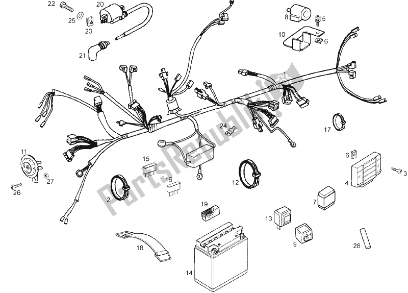Todas as partes de Sistema Elétrico do Derbi Cross City 125 4T E3 2007