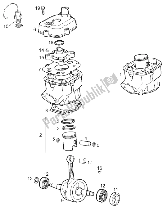 Toutes les pièces pour le Arbre De Transmission du Derbi Senda 50 SM DRD PRO E2 2005