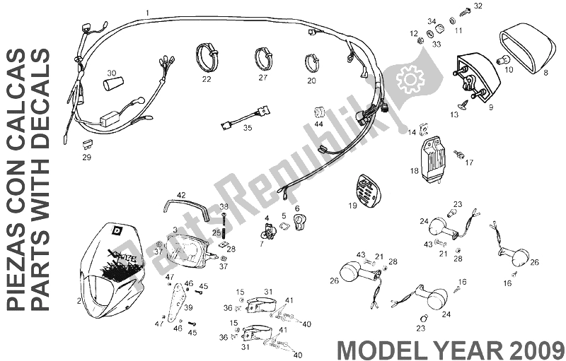 Toutes les pièces pour le Système électrique (2) du Derbi Senda 50 SM X Race E2 2 VER 2007