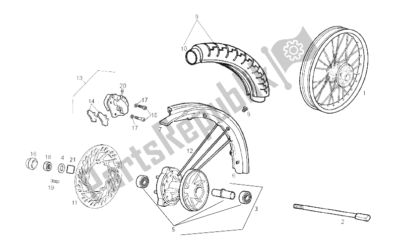 Toutes les pièces pour le Roue Avant du Derbi Senda 50 R DRD X Treme 2T E2 2010