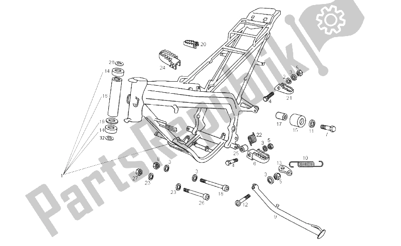 Toutes les pièces pour le Cadre du Derbi Senda 50 SM X Race 2T E2 2010