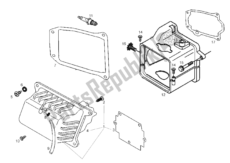Tutte le parti per il Coperchio Della Testata del Derbi Boulevard 50 CC 4T E2 25 KMH 2009