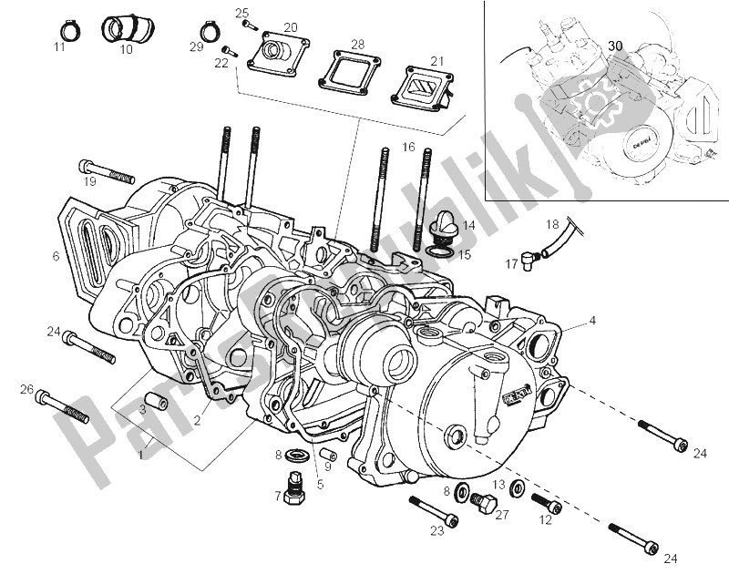 Tutte le parti per il Carrettieri del Derbi Senda 50 SM X Race E2 2A Edicion 2005