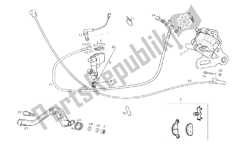All parts for the Rear Brake System of the Derbi Senda 50 SM DRD X Treme LTD Edition 2T E2 2013