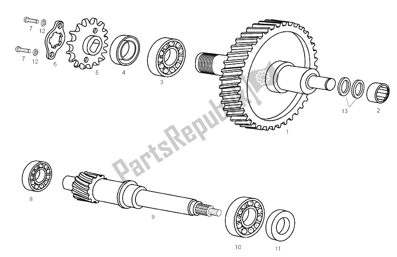 All parts for the Reduction of the Derbi Variant Revolution E2 50 2004