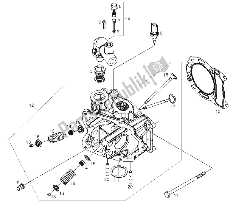All parts for the Valves of the Derbi GP1 LOW Seat 250 CC E3 2 VER 2007