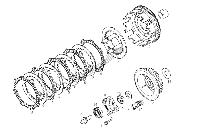 Todas las partes para Embrague de Derbi Senda 125 R 4T 2004