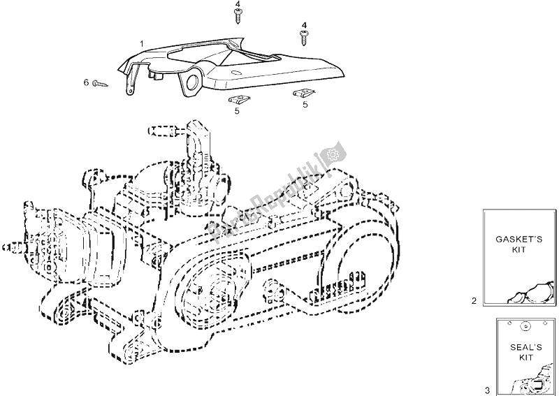 Toutes les pièces pour le Moteur du Derbi GP1 50 CC Open E2 2 VER 2006