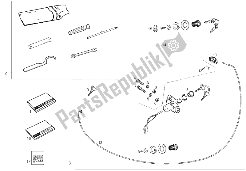 Toutes les pièces pour le Accessoires du Derbi GP1 LOW Seat 125 CC E3 2 VER 2007