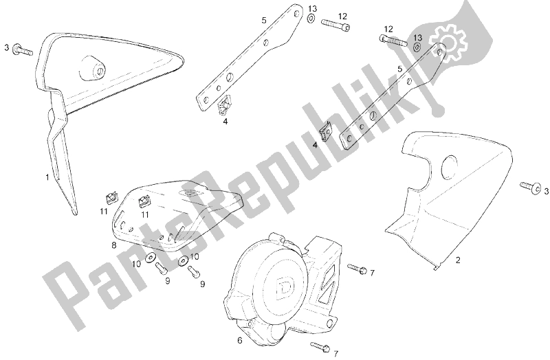 Todas las partes para Cuerpo (4) de Derbi GPR 50 2T 2013