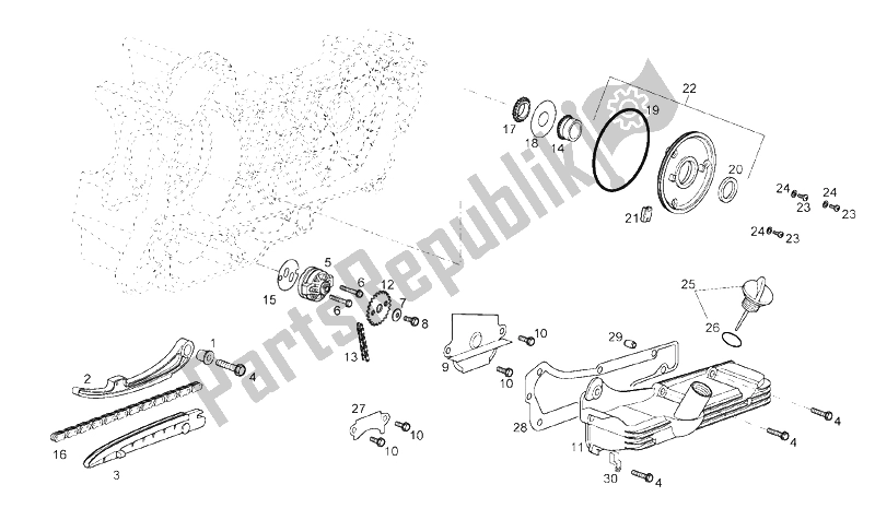 All parts for the Oil Pump of the Derbi Rambla 125 CC 250 E3 2007