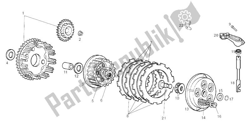 Toutes les pièces pour le Embrayage du Derbi GPR 50 Nude E2 2006