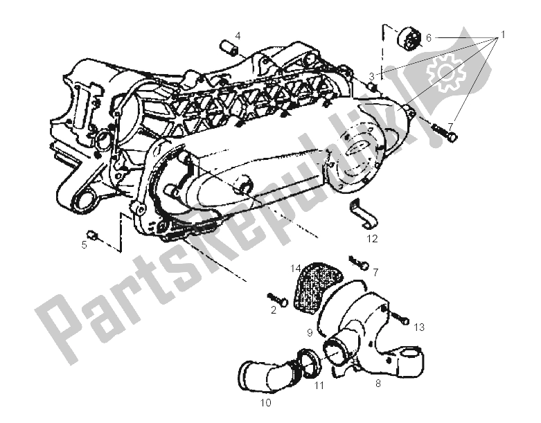 Toutes les pièces pour le Couvercle D'embrayage du Derbi Atlantis 4T 50 CC 100 E2 2004