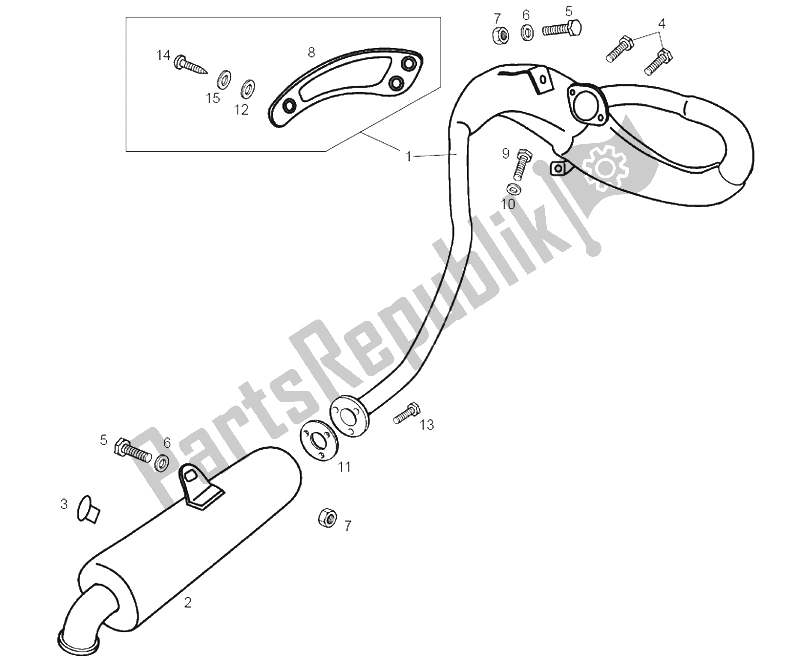 Toutes les pièces pour le Unité D'échappement du Derbi Senda 50 R X Race E2 4 Edicion 2006