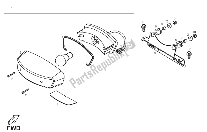 Toutes les pièces pour le Phare du Derbi DXR 200 CC 2004