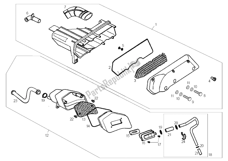 Todas las partes para Filtro De Aire de Derbi GP1 50 CC E1 2003