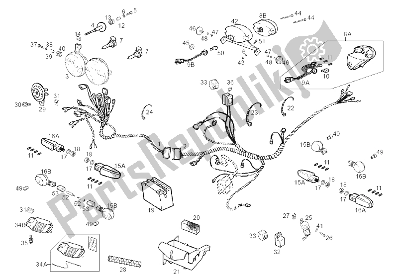 Toutes les pièces pour le Système électrique du Derbi GPR 50 Nude E2 2A Edicion 2004