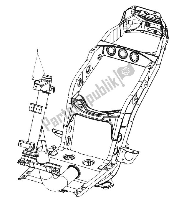 All parts for the Frame/bodywork of the Derbi Boulevard 125 CC 4T E3 2008