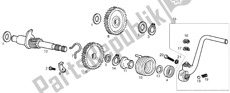 Todas las partes para Montaje De Arranque de Derbi Senda 50 SM X Trem E2 3 VER 2008